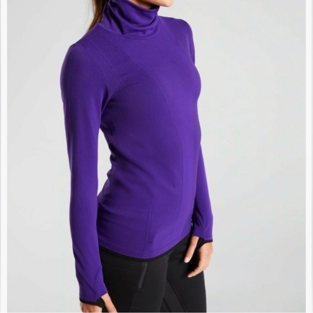 ATHLETA Flurry Downslope Seamless Baselayer Turtleneck Top‎ Size Small EUC